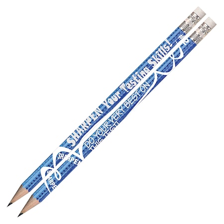 Sharpen Your Testing Skills Motivational Pencils, 12 Per Pack, PK12